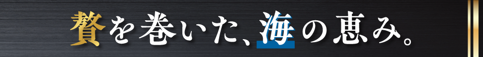 贅を巻いた、海の恵み